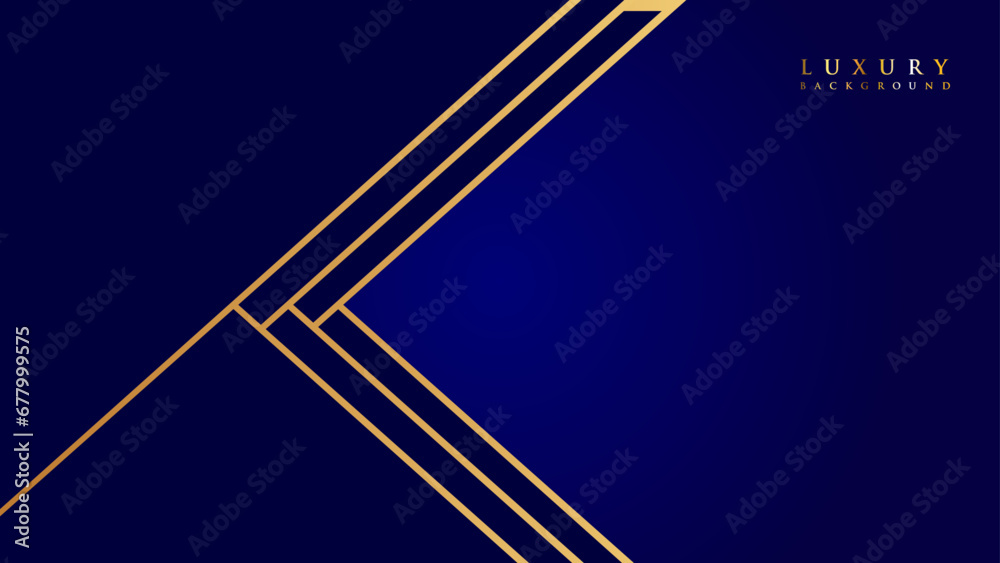 Abstract wide gradient blue luxury design of overlap template with gold line background. Overlapping with tech cover header template. vector illustration Abstract wide gradient blue luxury design of overlap template with gold line background. Overlapping with tech cover header template. vector illustration