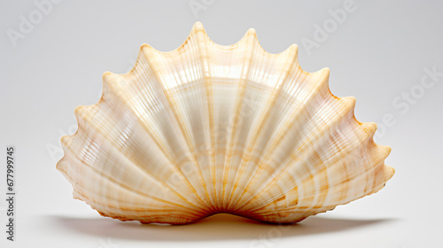 Photos of the sea shell on white. photo