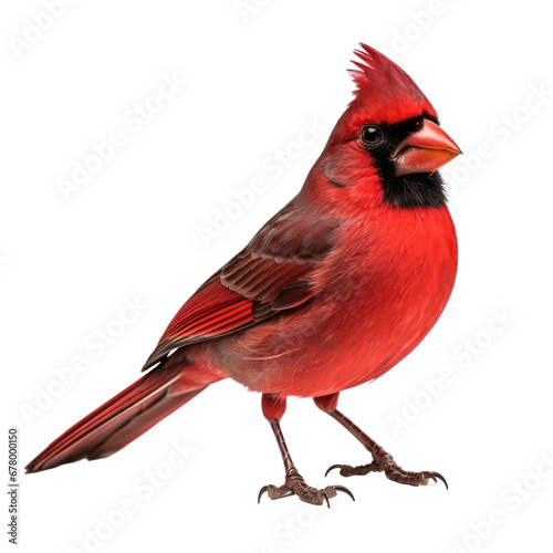 Northern Cardinal Bird,red bird isolated on transparent background,transparency 