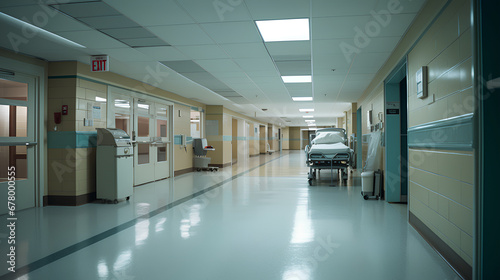 interior, hospital corridor