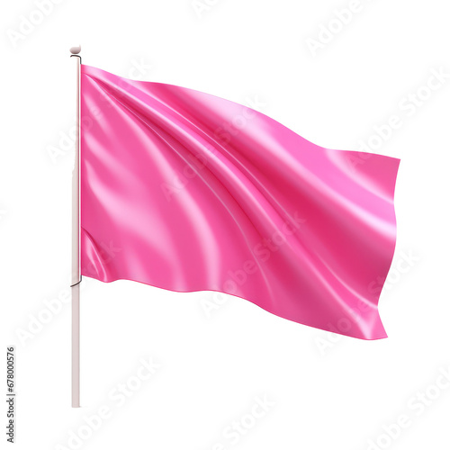 pink flag isolated on transparent background,transparency 