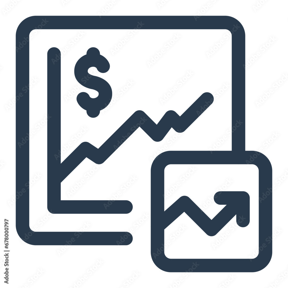 Visual Stock Chart Interpretation Icon Visual Stock Chart Interpretation Icon