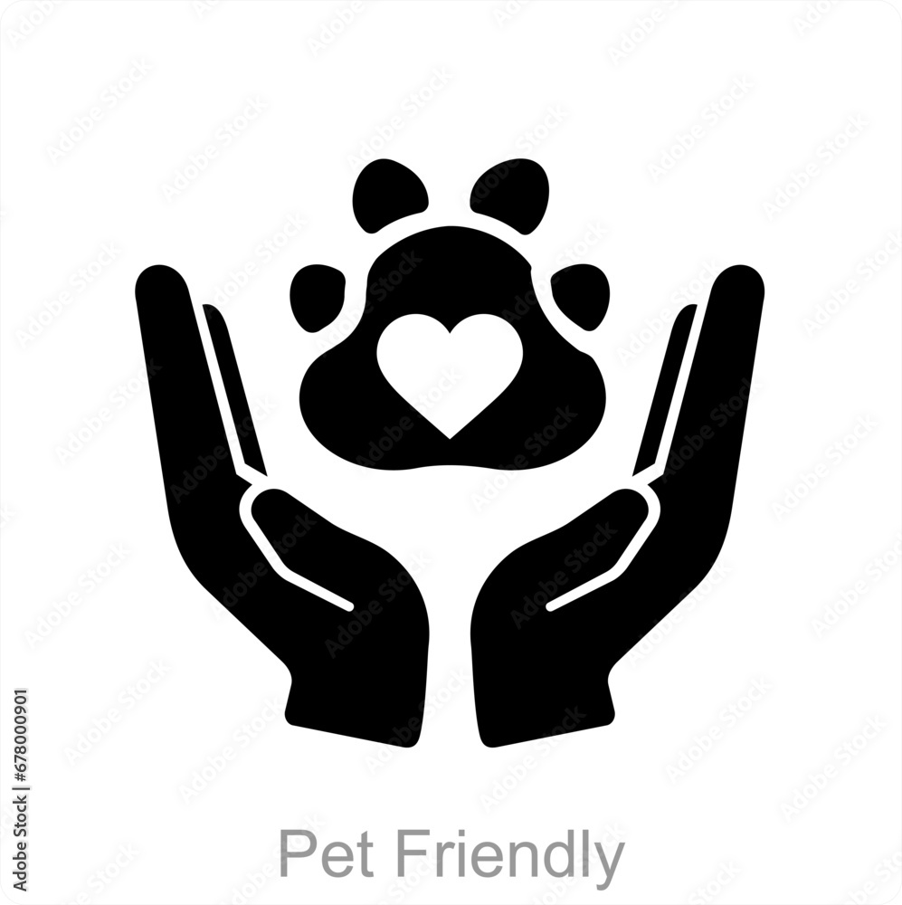 Pet Friendly and allowed icon concept Pet Friendly and allowed icon concept