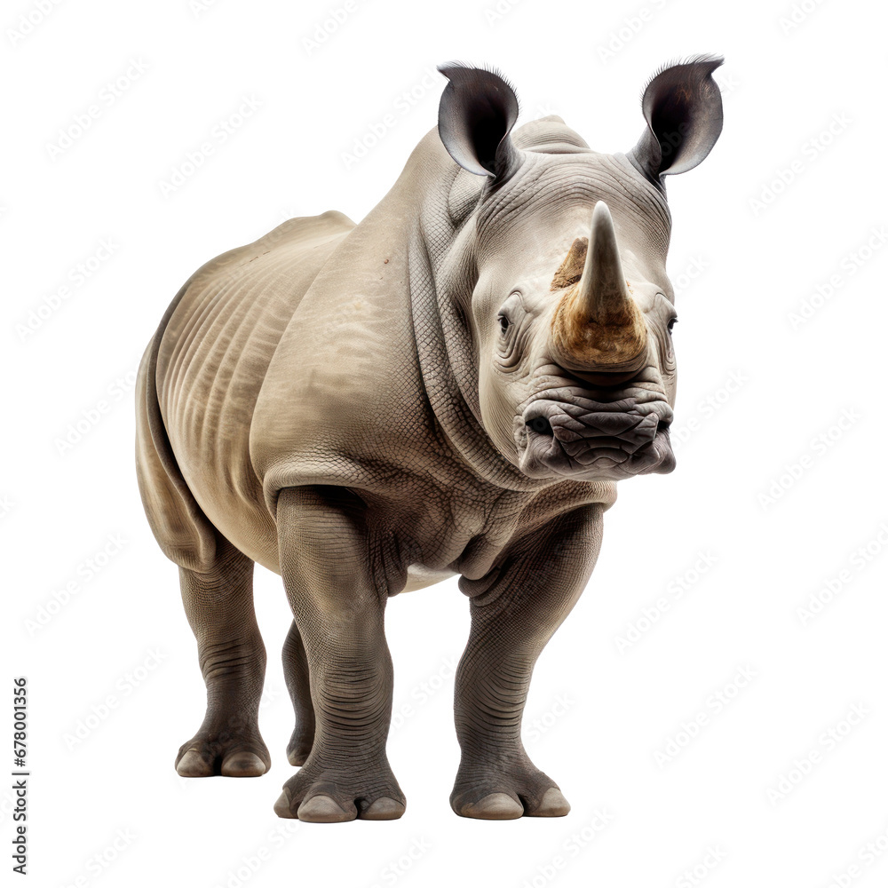 rhino isolated on transparent background,transparency 