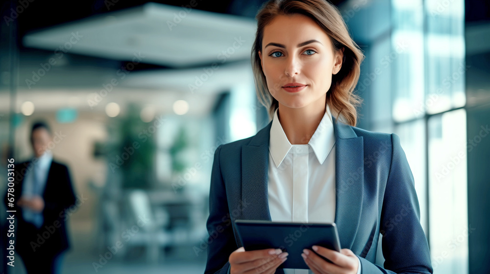 YOUNG HAPPY BUSINESSWOMAN WITH TABLET. legal AI
YOUNG HAPPY BUSINESSWOMAN WITH TABLET. legal AI
