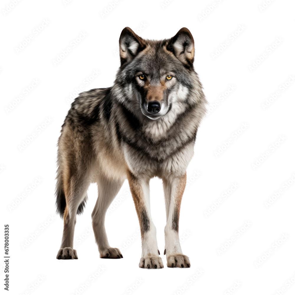 Wolf isolated on transparent background,transparency 