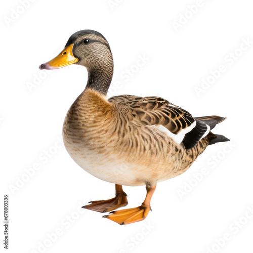 Wild duck isolated on transparent background,transparency 