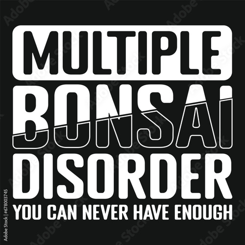 Multiple Bonsai Disorder Vector Typography Design