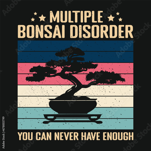 Multiple Bonsai Disorder Vector Typography Design