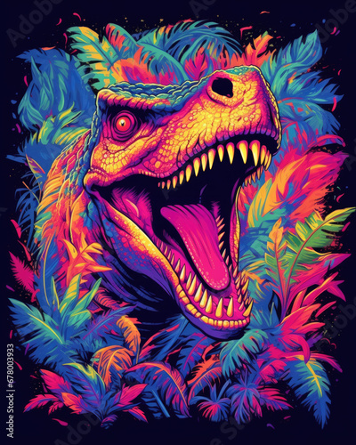 T-rex dinosaur head © adince