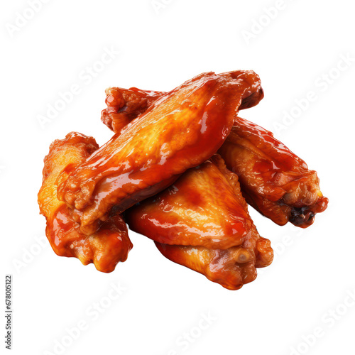 Buffalo wings isolated on transparent background,transparency  photo