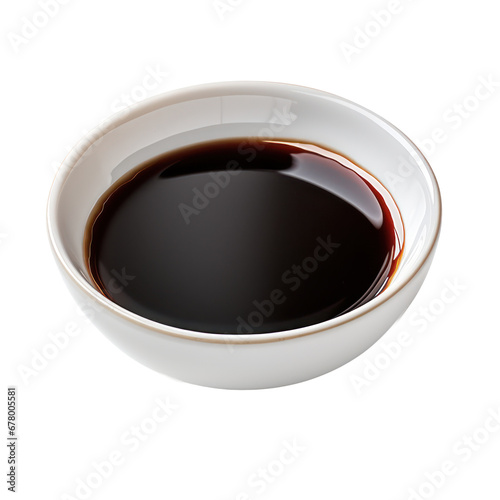 Soy Sauce Dish,Bowl of soy sauce isolated on transparent background,transparency 