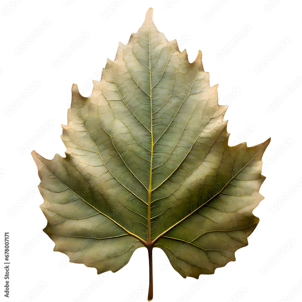 Fototapeta premium Isolated green leaf on white background