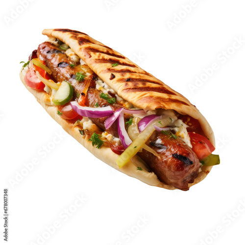 Kebab isolated on transparent background,transparency 