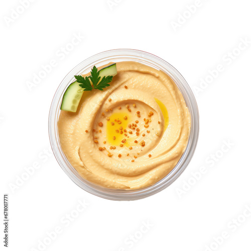 Hummus,dip sauce isolated on transparent background,transparency 