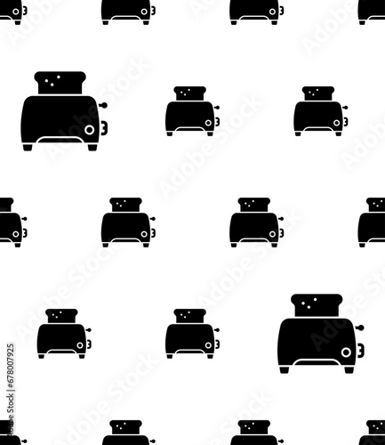 Toaster Icon Seamless Pattern M_2311002