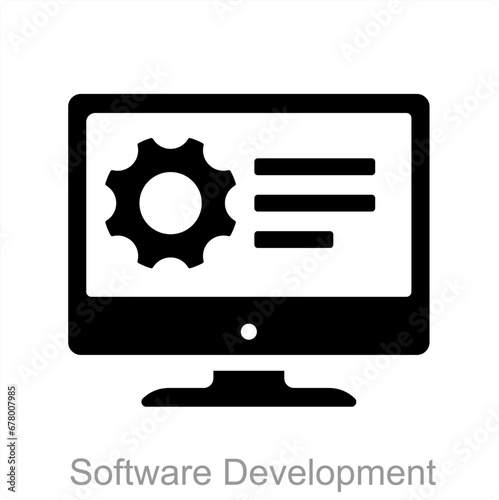 Software development and developer icon concept photo