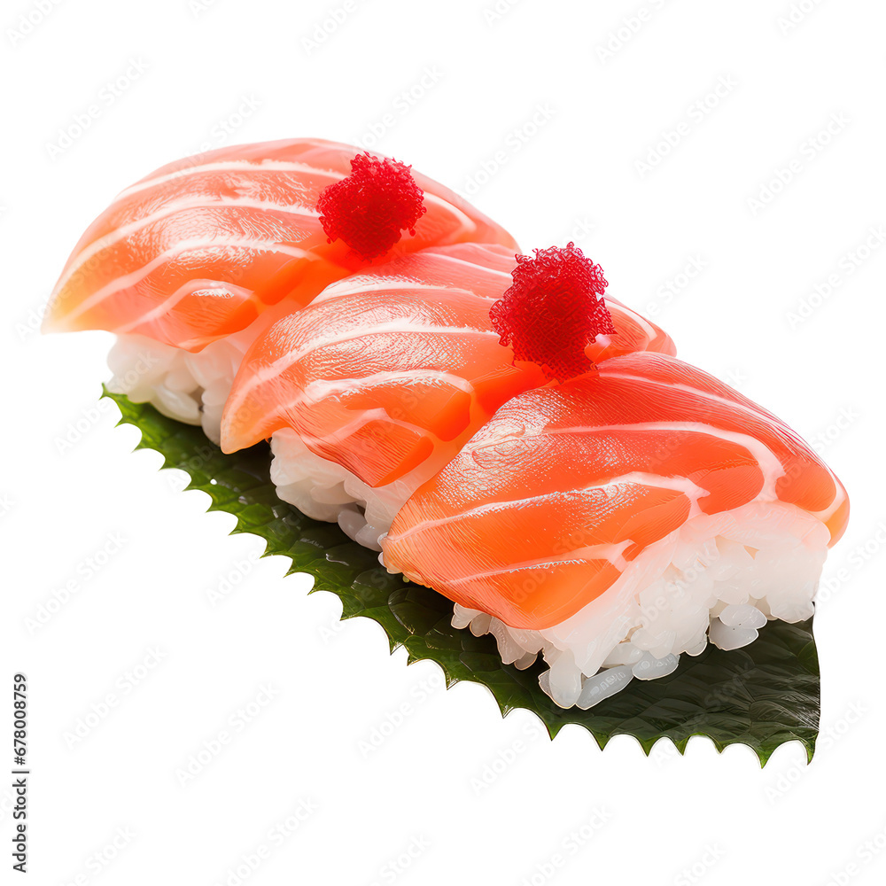 Sushi,Nigiri,Japanese food isolated on transparent background,transparency 