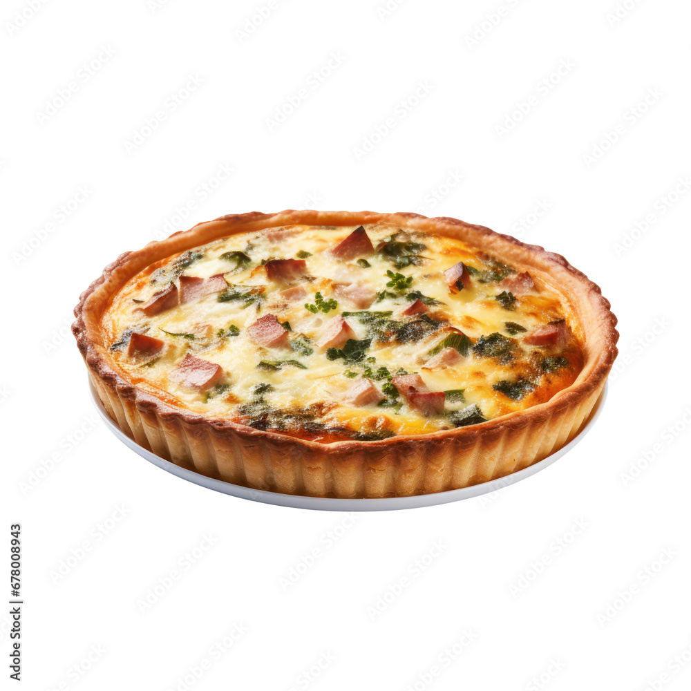 Quiche,french food isolated on transparent background,transparency 