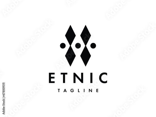 ethnic tribal geometrical logo design