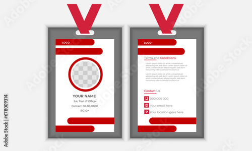 Modern and minimalist id card layout.