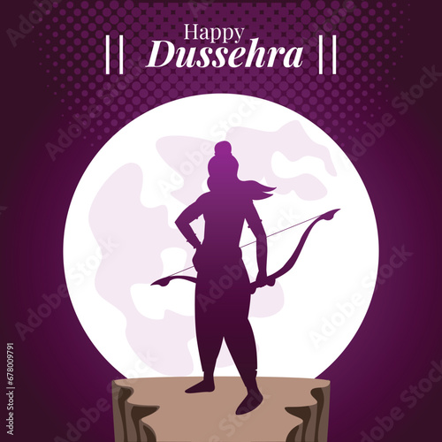 happy dussehra, greeting, wishes hindu festival vector