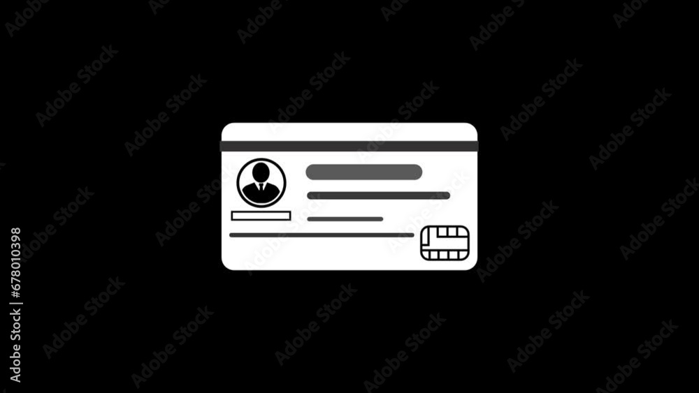 Credit card icon, National identity card flat design document template. k1_1937 Credit card icon, National identity card flat design document template. k1_1937