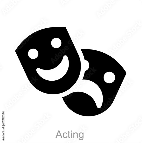 Acting and actor icon concept
