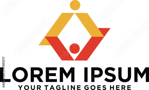 Human resources simple logo design