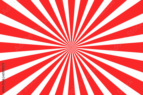 Red Sunburst Pattern Background, Vector Illustration