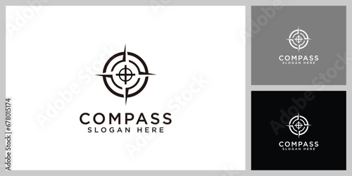 compass icon design vector template photo