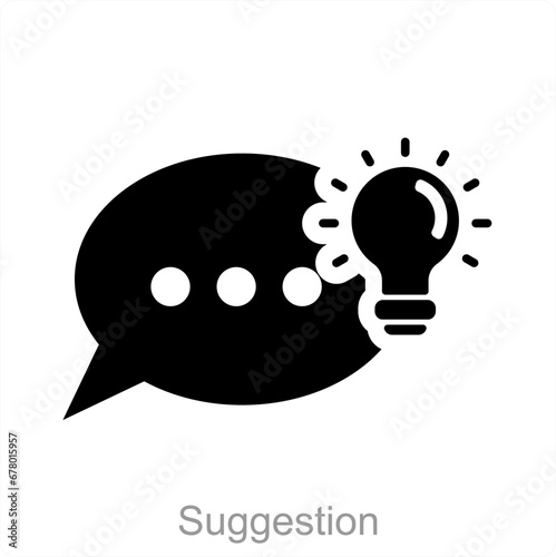 Suggestion and idea icon concept 