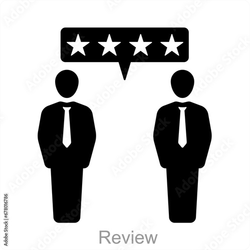 Review and ratings icon concept 