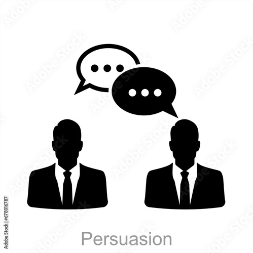 Persuasion and convincing icon concept 