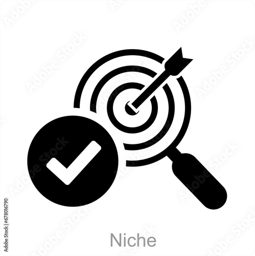 Niche and aim icon concept 