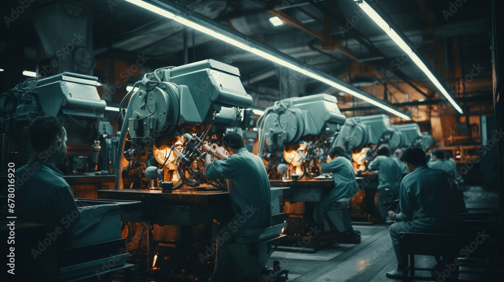 Industrial Ballet: Automated Machines Performing with Precision, Generative AI Industrial Ballet: Automated Machines Performing with Precision, Generative AI