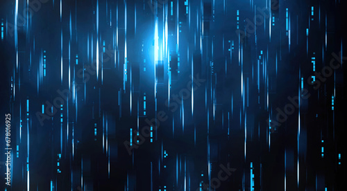 futuristic technology neon graphic background light blue beige tone dark scene