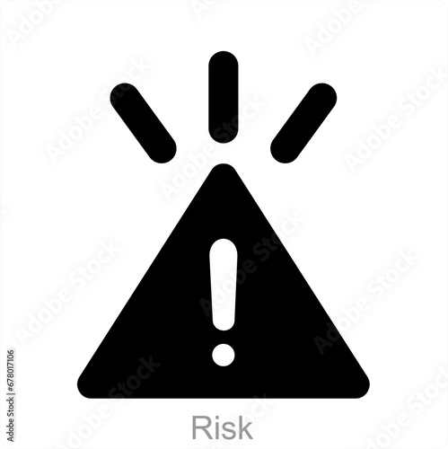 Risk and alert icon concept 