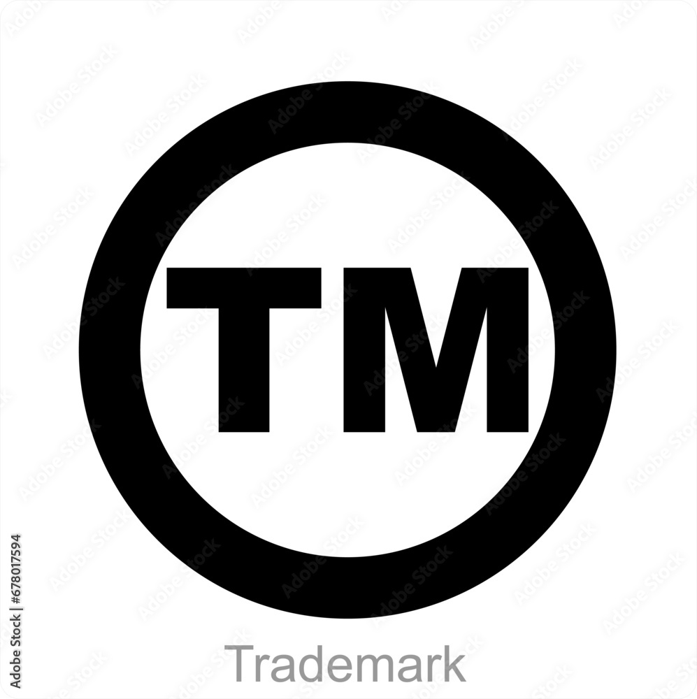 Trademark and product icon concept Trademark and product icon concept