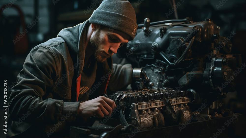 Engine Elegance: Rugged Mechanics Shine, Generative AI Engine Elegance: Rugged Mechanics Shine, Generative AI
