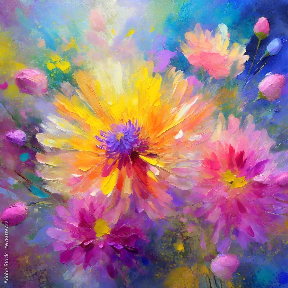 Photon Flowers Acrylic Paint Maximalism: Bright Colors in Pink, Purple, Blue, and Yellow
Photon Flowers Acrylic Paint Maximalism: Bright Colors in Pink, Purple, Blue, and Yellow