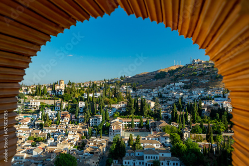 Albaicin seen from Alhambra de Granada, Spain