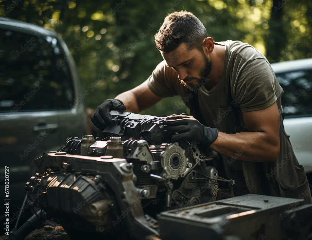 Under the Hood Legends: Handsome Mechanics at Work, Generative AI
