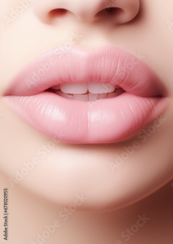 beautiful female lips  kiss  Valentine s day  beauty  love  pink lipstick  makeup  model  lip  postcard  girl  mouth  skin  face  cosmetology  gloss  Botox  hyaluron  salon  sensuality  tenderness