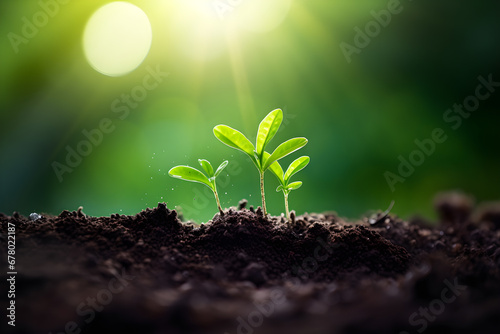 plant sprout growing environment concept photo