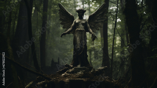 A statue of an angel