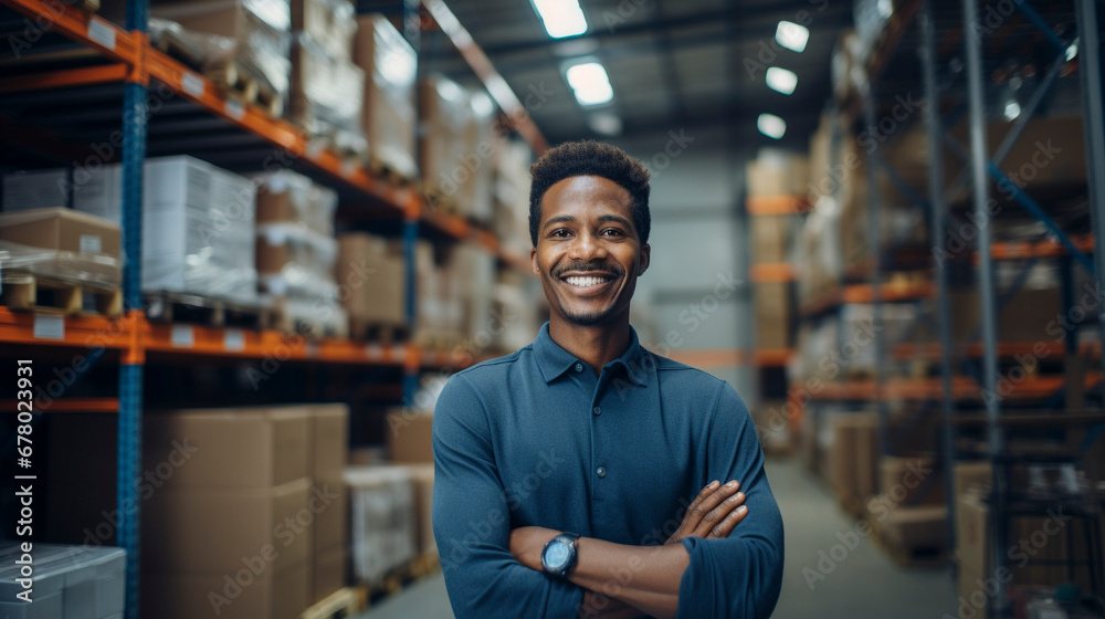 Safety Mastery: Men's Command of Warehouse Protective Measures, Generative AI Safety Mastery: Men's Command of Warehouse Protective Measures, Generative AI