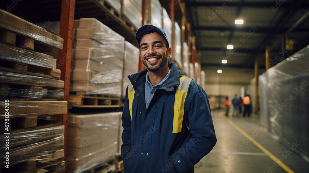 Defenders of the Depot: Men in Hardhats Protecting Warehouse Assets, Generative AI