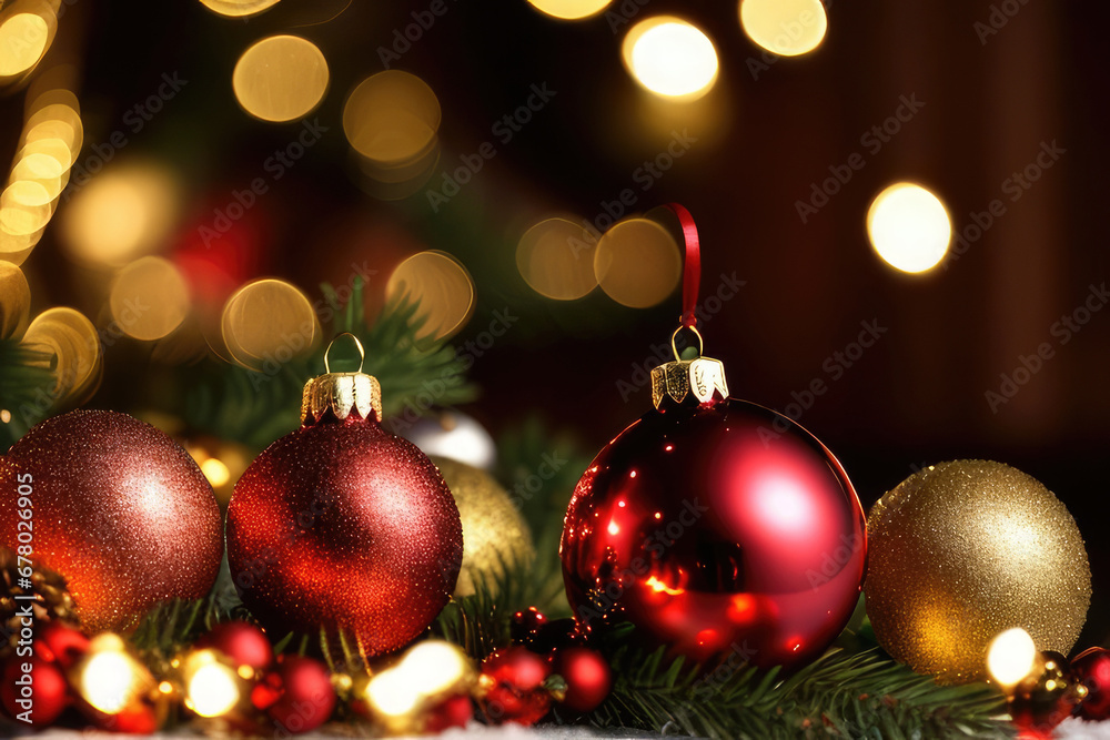 Christmas decoration balls,  vibrant colors, beautiful