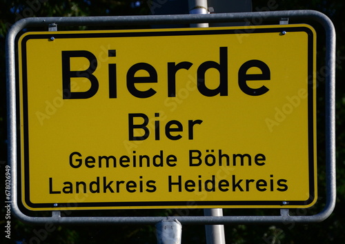 City Limit of the Village Bierde, Lower Saxony